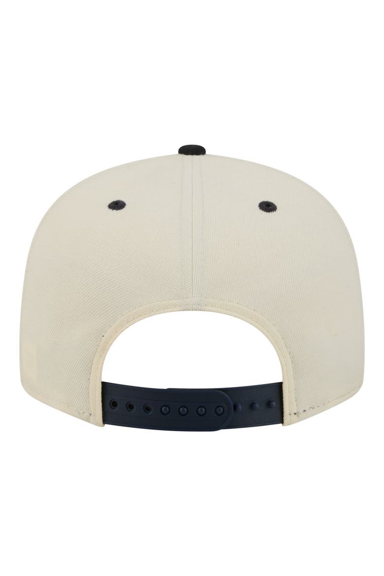 Men's New Era Cream New York Yankees Oversized Slogan 9FIFTY Snapback Hat, Alternate, color, Cream