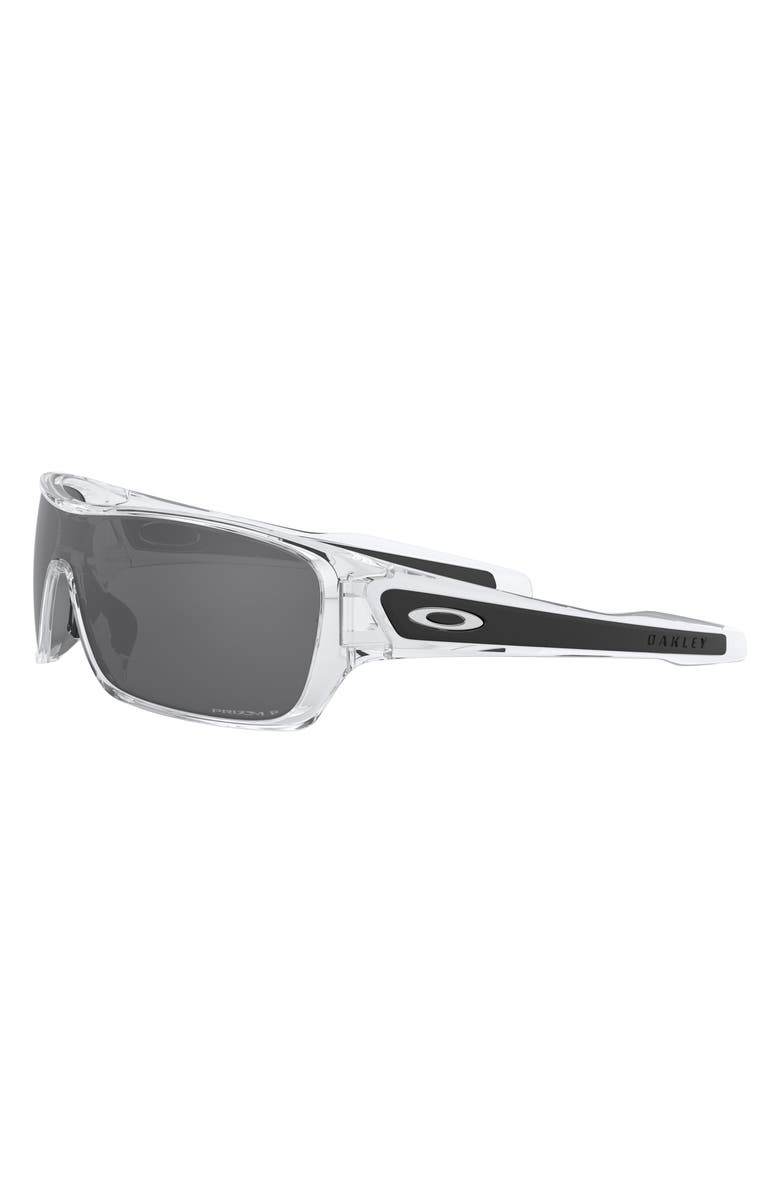 Oakley Turbine Rotor 128mm Polarized Shield Sunglasses, Alternate, color, Clear