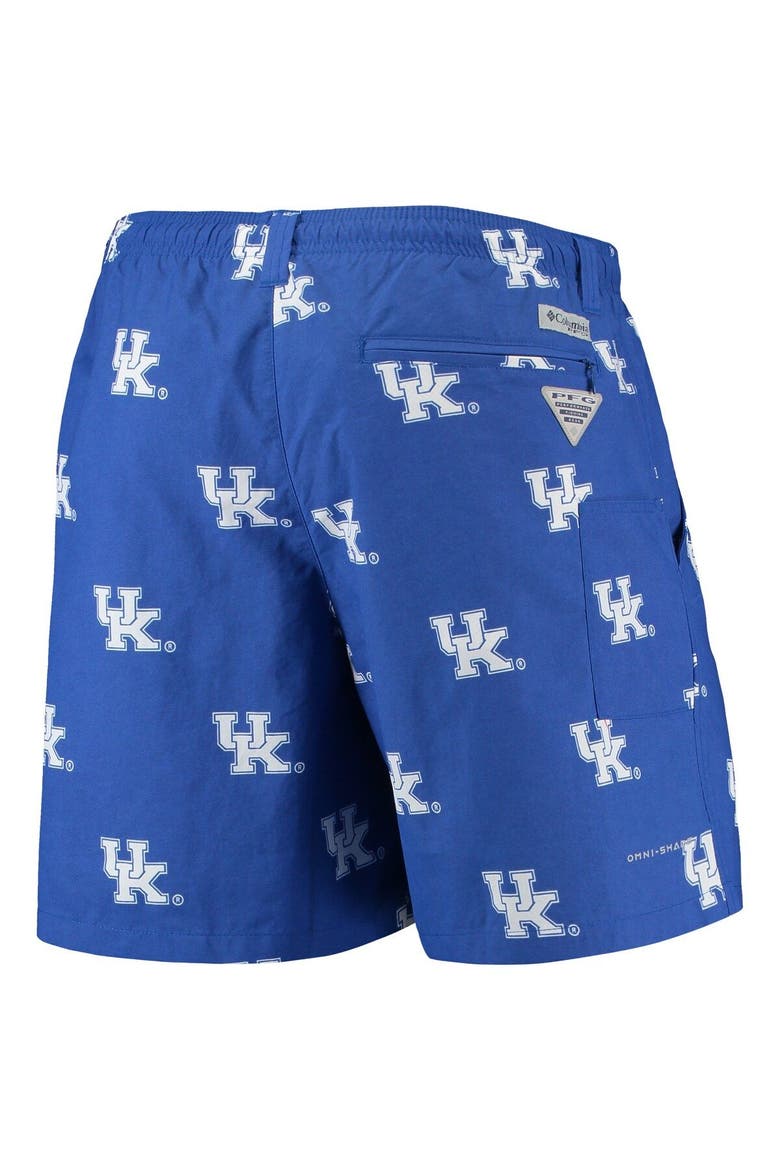 Men's Columbia PFG Royal Kentucky Wildcats Backcast II 6" Omni-Shade Hybrid Shorts, Alternate, color, Royal