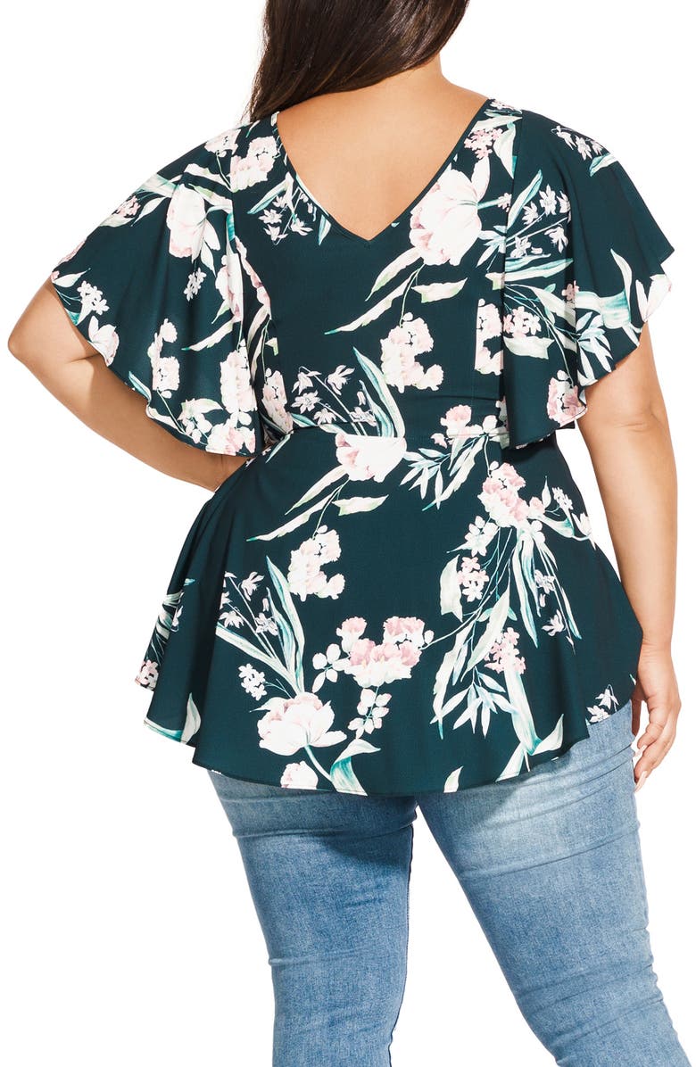 Curated visual reference: Fresh Look at City Chic Fresh Fields Peplum Top