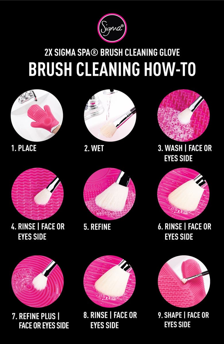 Sigma Beauty Sigma Spa<sup>®</sup> 2X Brush Cleaning Glove, Alternate, color,