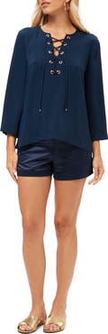 Trina Turk Catamaran Lace Up Top