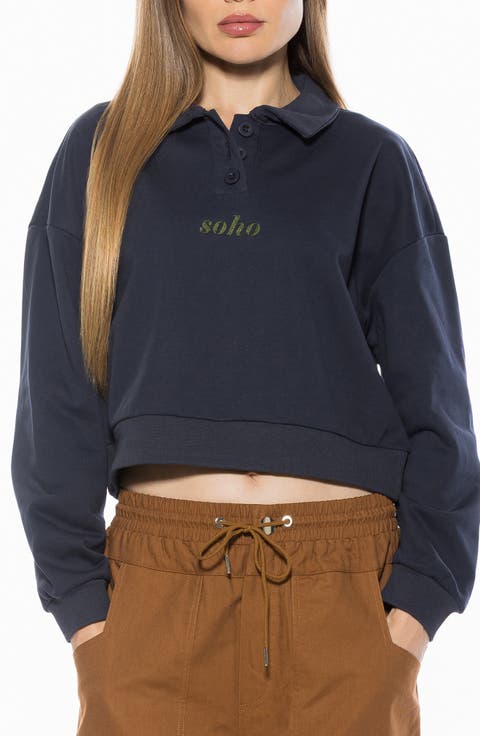 Kario Crop Polo Sweatshirt