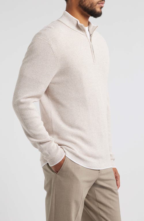 Jack Victor Daulac Quarter Zip Pullover In Sand