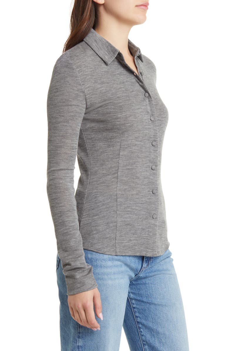 rag & bone Harlow Knit Shirt, Alternate, color, 