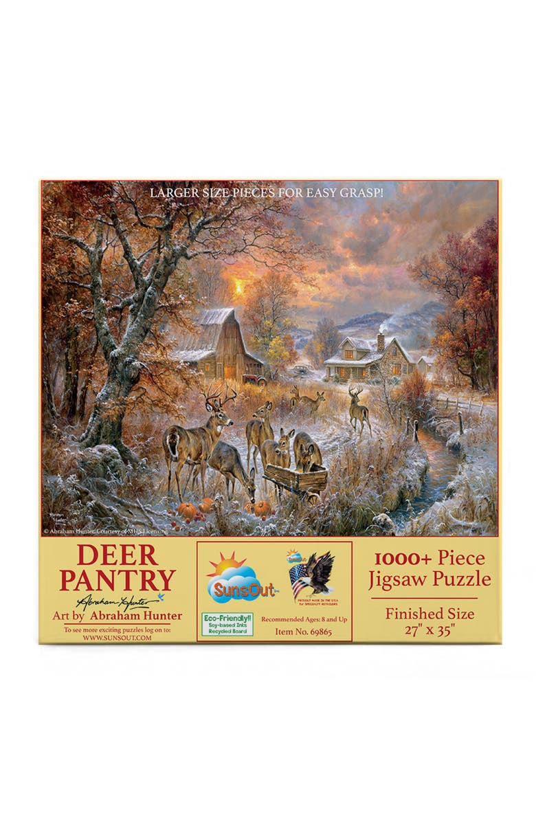 Sunsout Deer Pantry 1000 piece Jigsaw Puzzle for Adults Large Pieces, Alternate, color, Multicolor