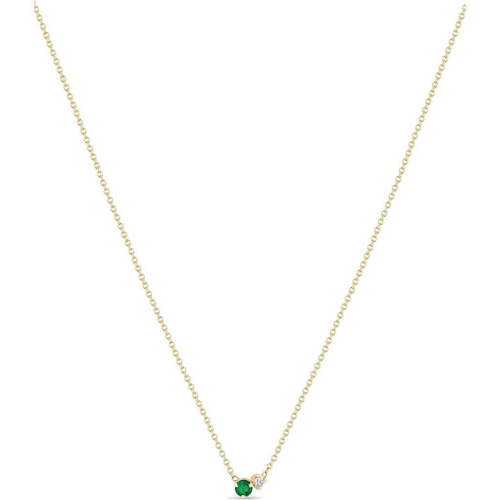 Zoë Chicco 14k Gold Mixed Stone Pendant Necklace In Burgundy