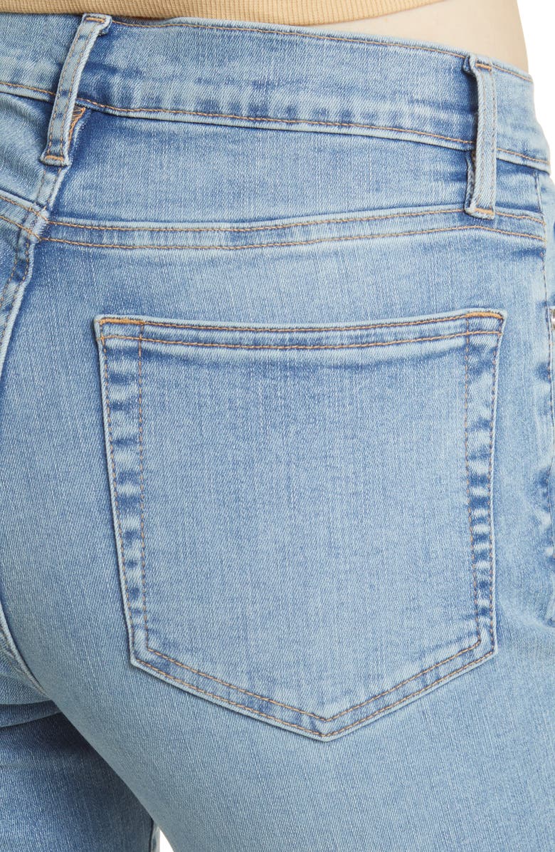 FRAME Le High Waist Cascade Hem Ankle Straight Leg Jeans, Alternate, color,