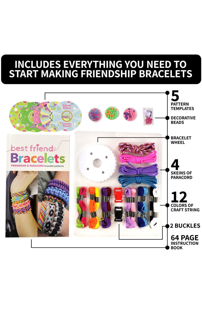 Kits For Kids Spicebox Kits For Kids Best Friend Bracelets, Craft Jewerly Kit, Kids, Alternate, color, Multicolored