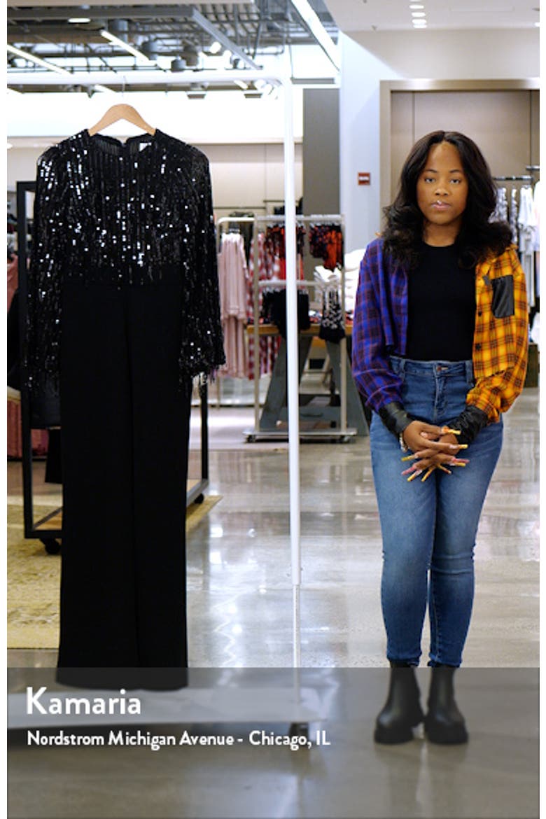 Sequin Fringe Long Sleeve Jumpsuit video