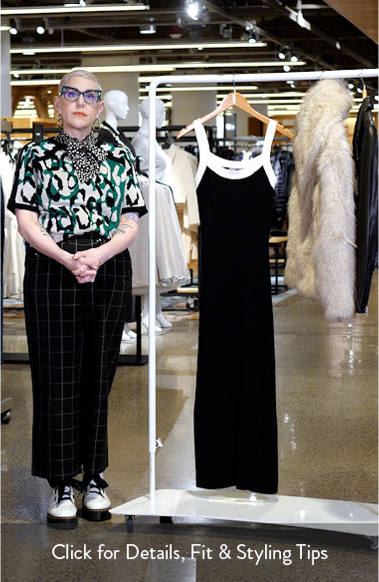 Square Neck Sleeveless Ribbed Midi Dress, sales video thumbnail