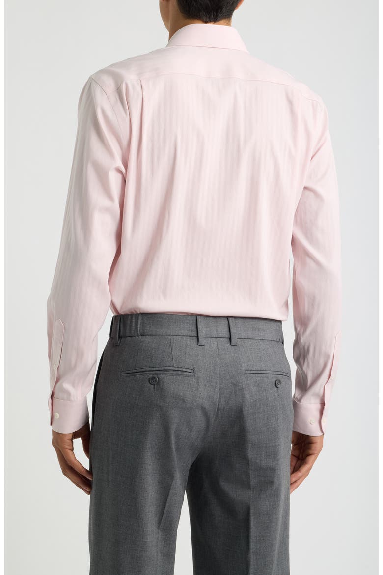 Trim Fit Performance Herringbone Shirt, Alternate, color, PINK SPIGATO HERRINGBONE