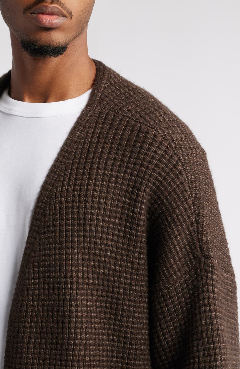 Fear of God Essentials Heavyweight Waffle Cardigan, Alternate, color, 