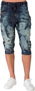 LEVEL 7 Denim Wash Capri Joggers