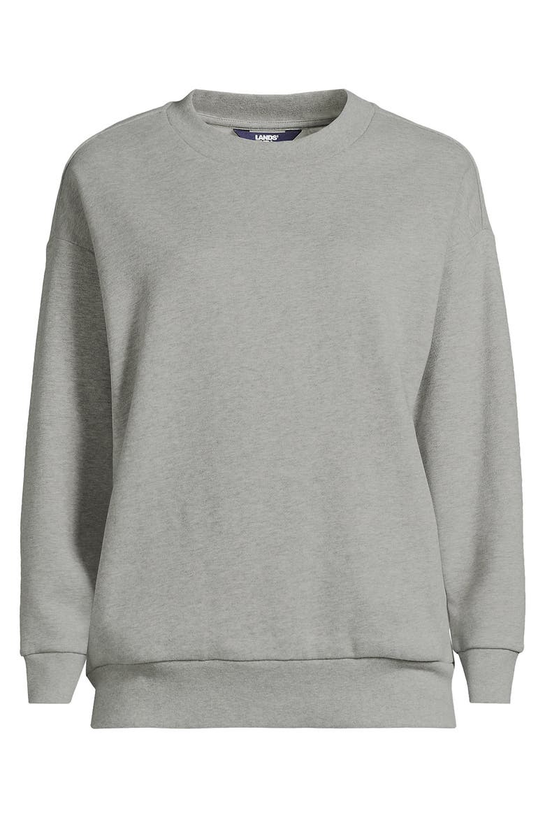 Serious Sweats Relaxed Long Sleeve Crew Neck Sweatshirt, Alternate, color, Gray Heather