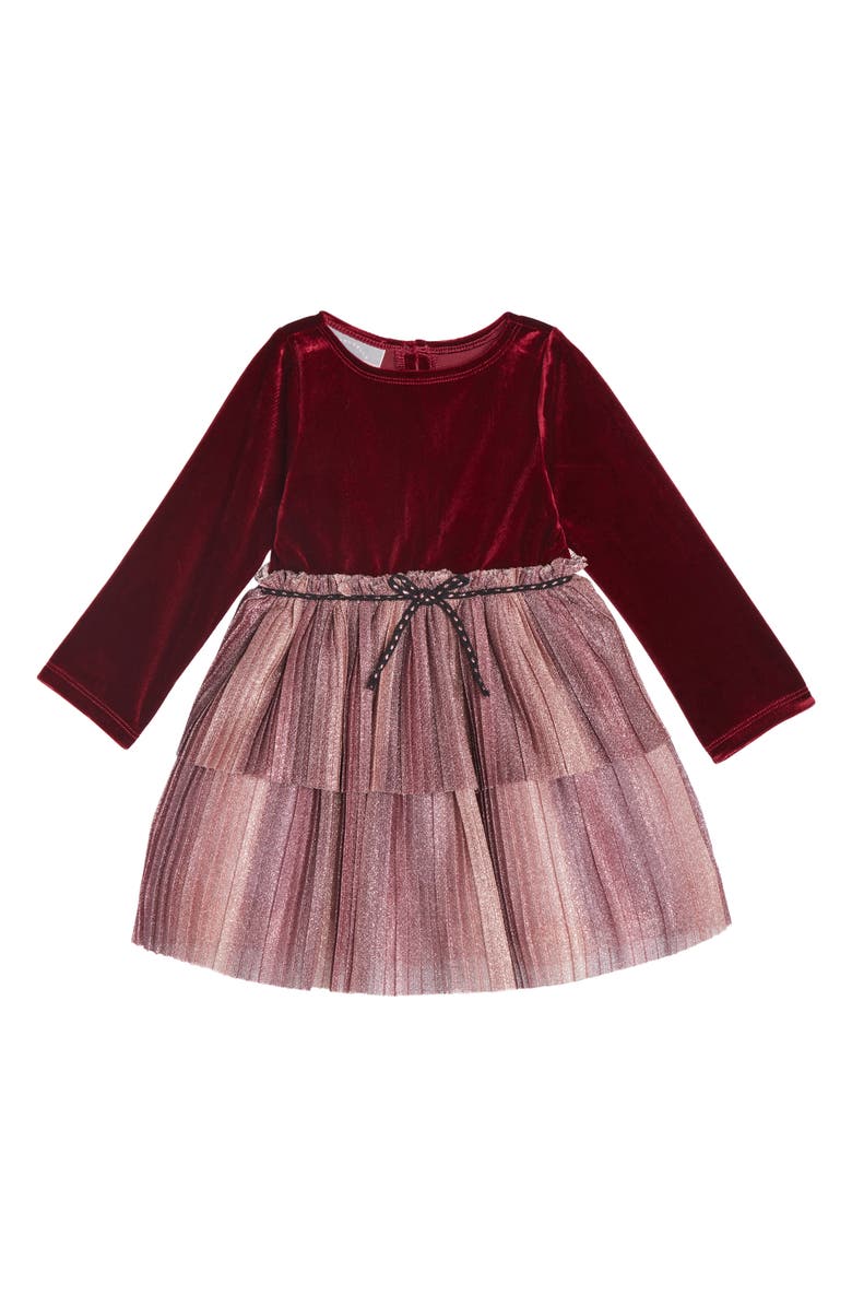 Pippa & Julie Velvet Tulle Sparkle Dress, Main, color, 