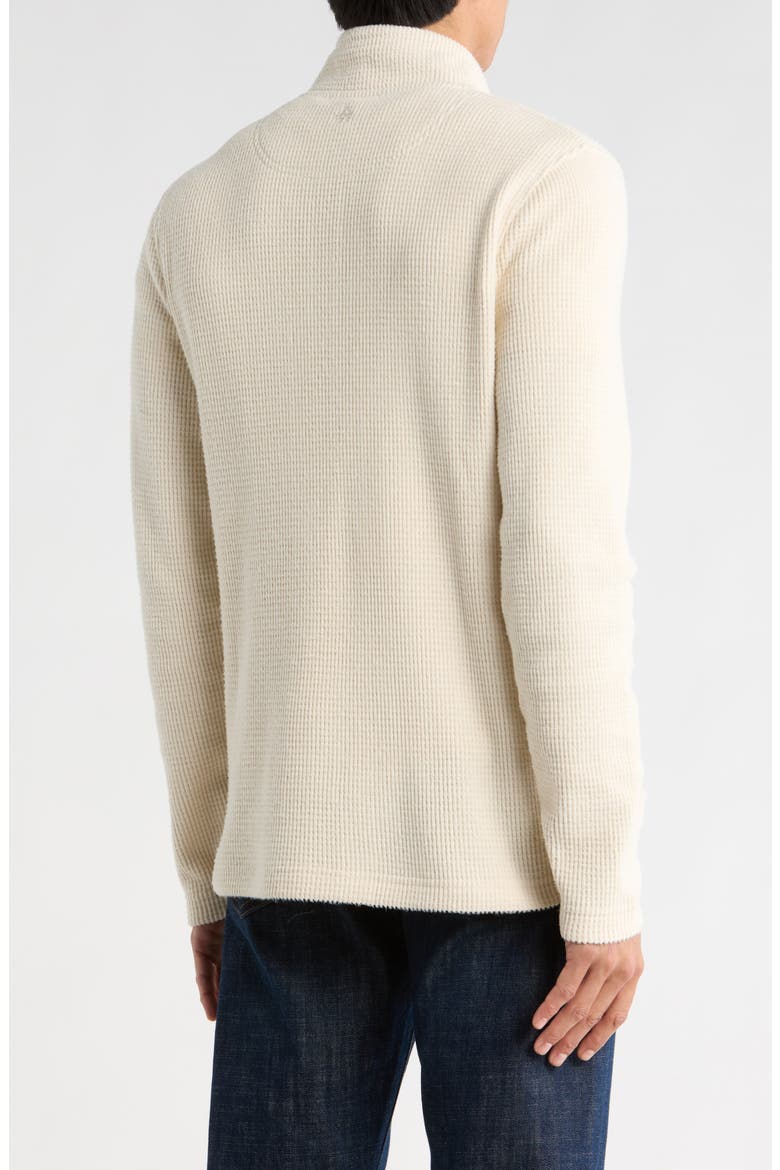 Heritage Lux Waffle Knit Quarter Zip Pullover, Alternate, color, OATMEAL
