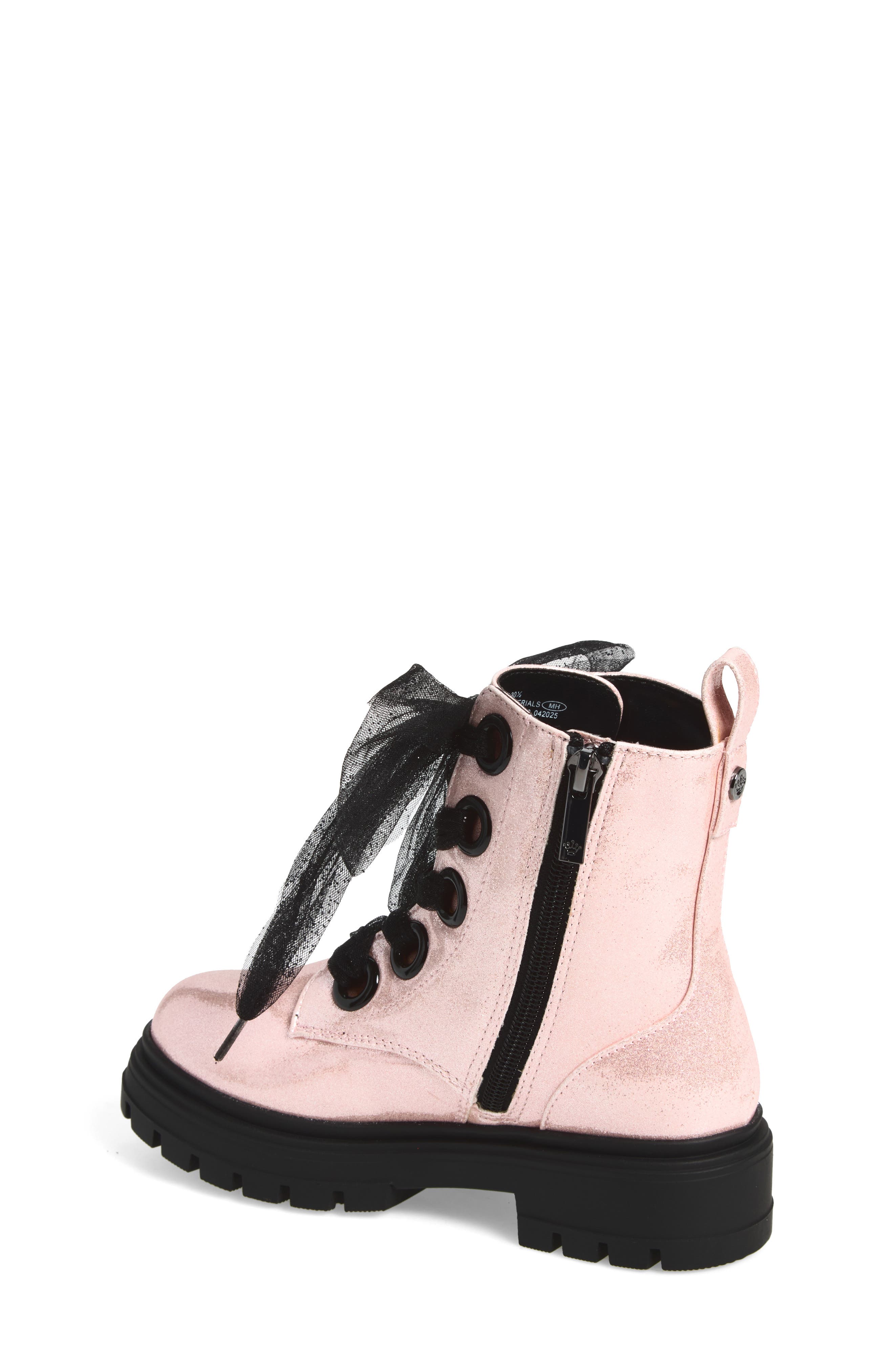 Kids' Jace-D Bow Bootie, Alternate, color, LIGHT PINK PEARLIZED