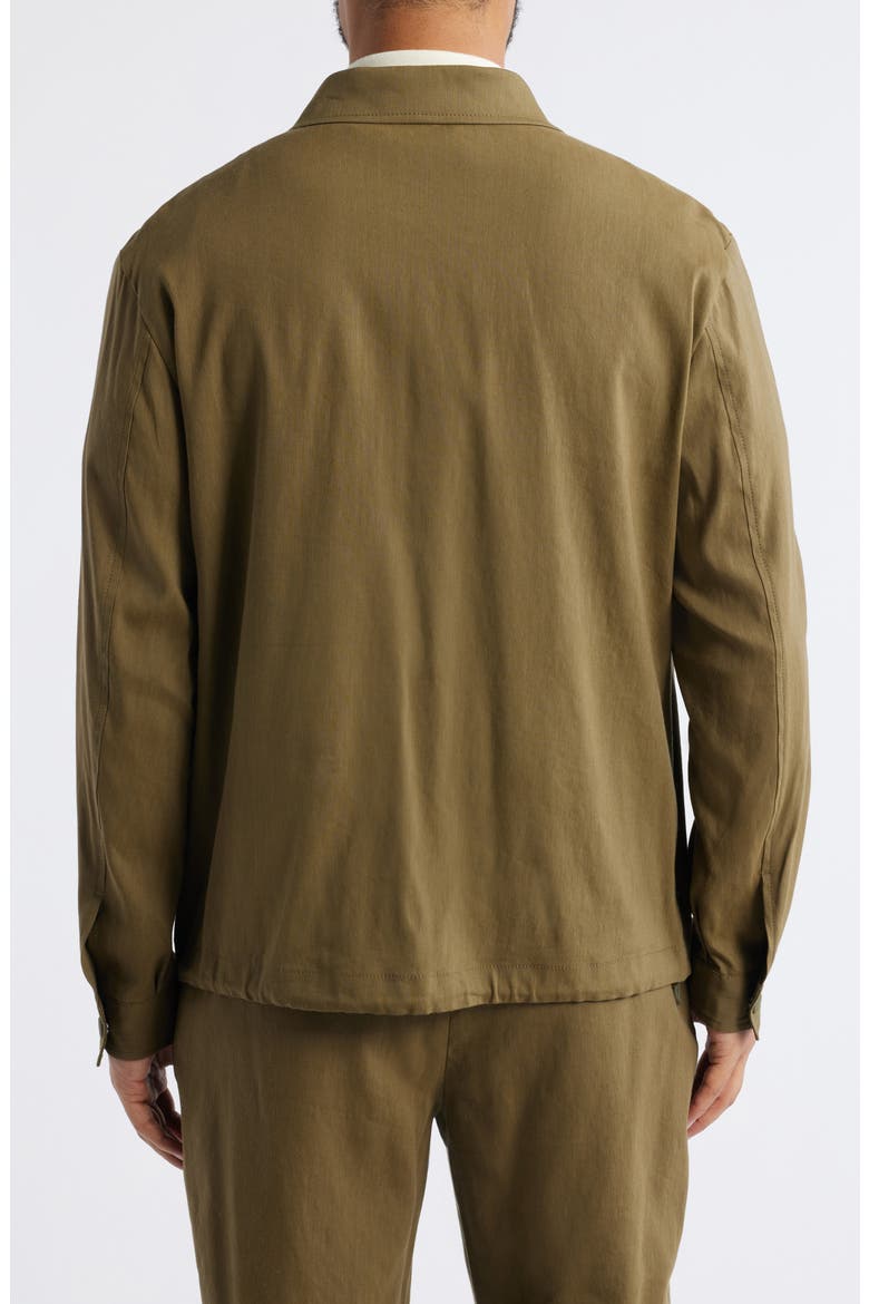 Carper Linen Blend Jacket, Alternate, color, DARK GREEN