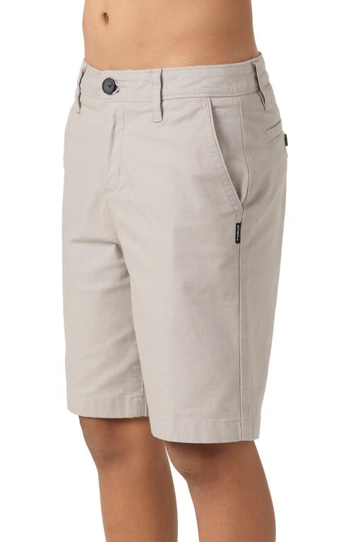 O'neill Kids' Jay Flat Front Stretch Bermuda Shorts In Light Grey
