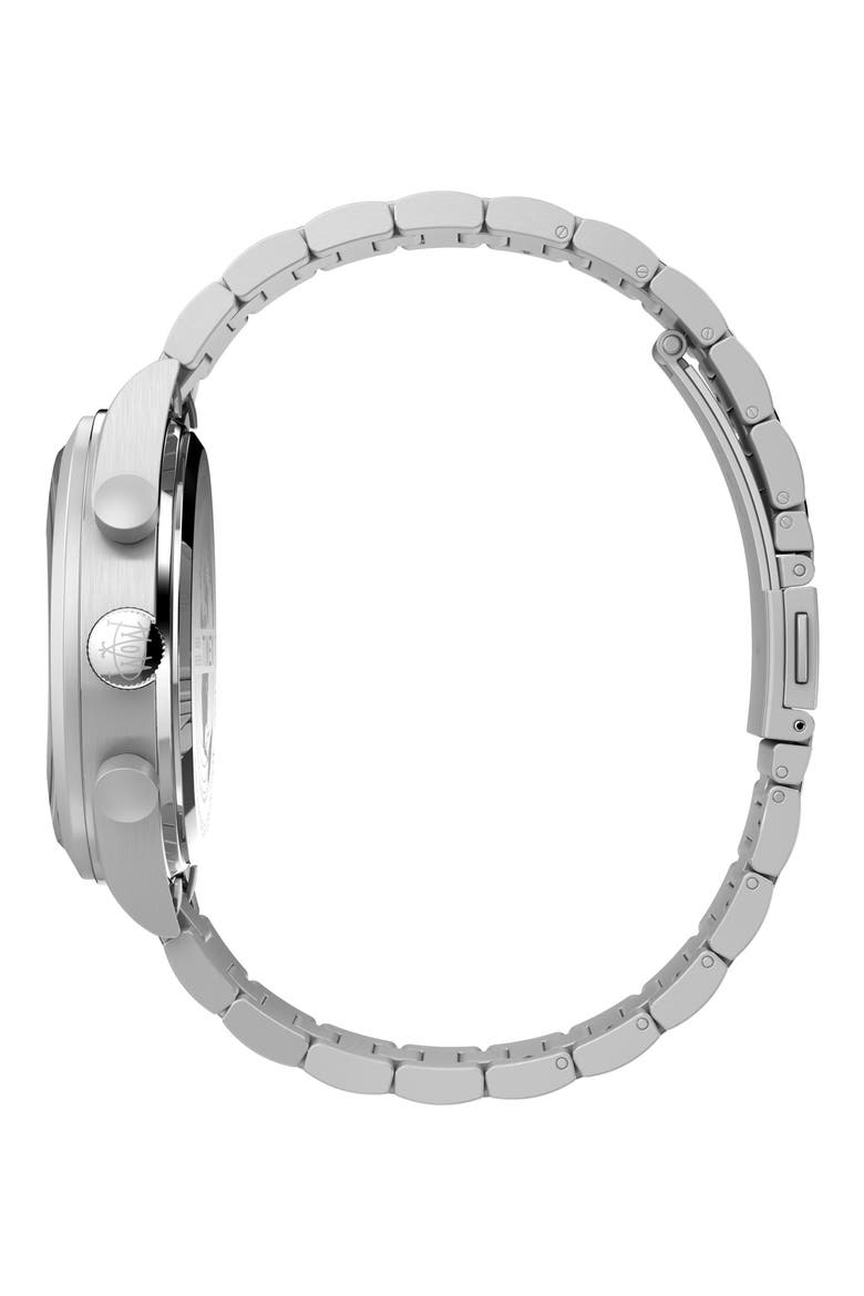 Waterbury Traditional Fly Back Chronograph Bracelet Watch, 43mm, Alternate, color, STAINLESS STEEL