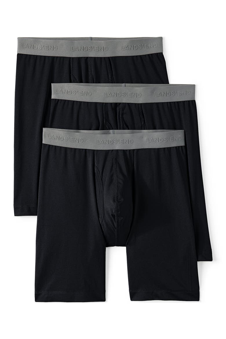 Longer Flex Performance Boxer Brief 3 pack, Alternate, color, Black