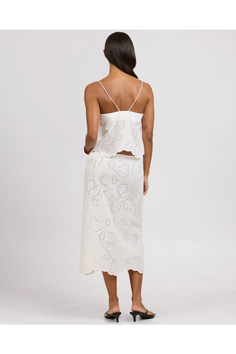 Scallop Cami Top, Alternate, color, White