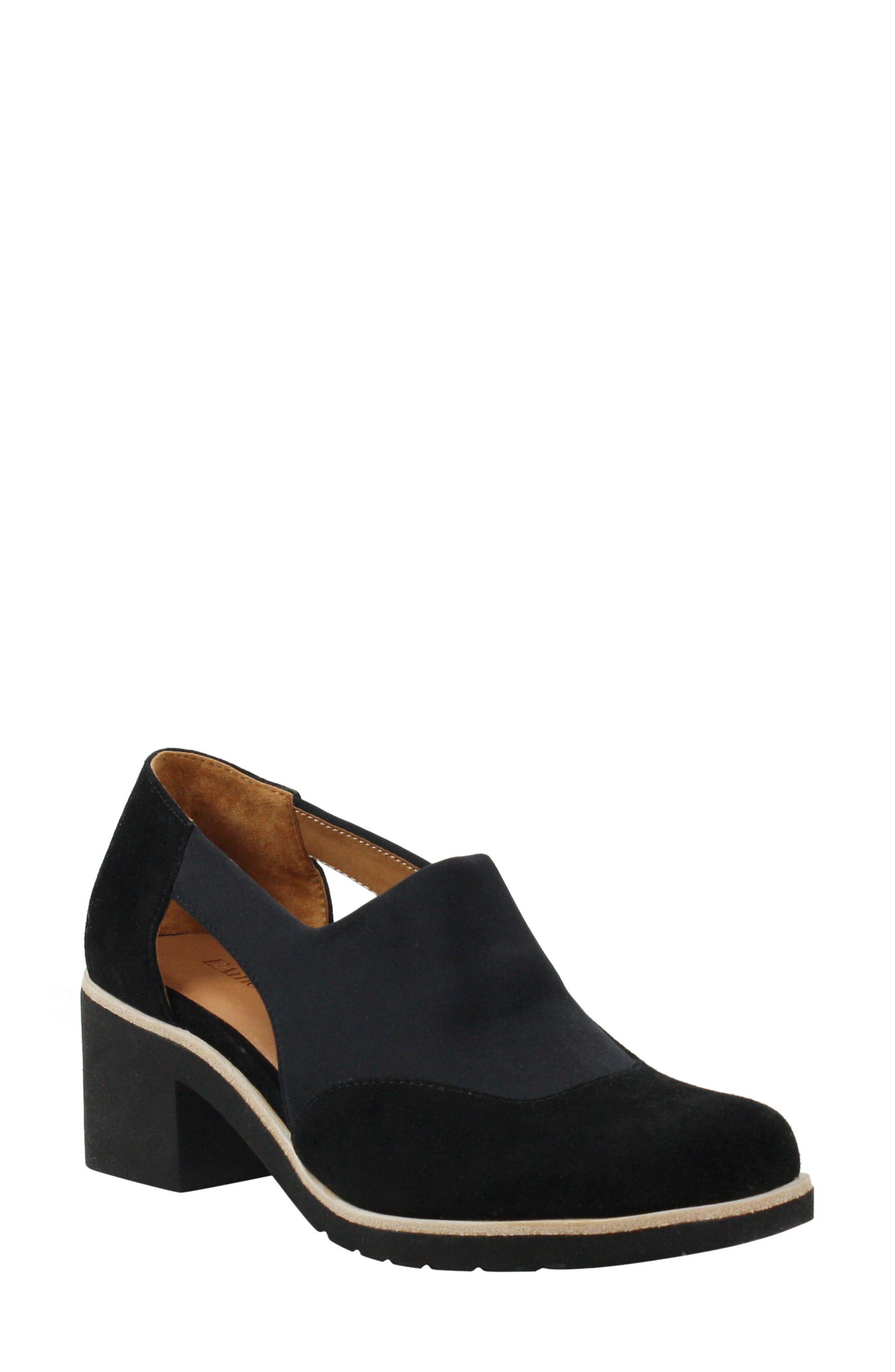 L'Amour des Pieds Questa Cutout Block Heel Loafer, Main, color, 
