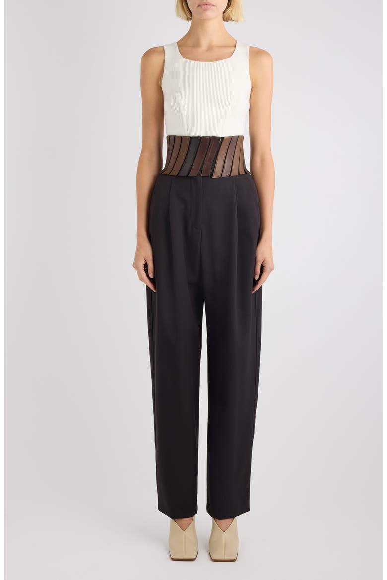 Wool Blend Rib Corset Top, Alternate, color, BLANC NATUREL