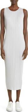 Pleats Please Issey Miyake Basics Pleated Midi Dress