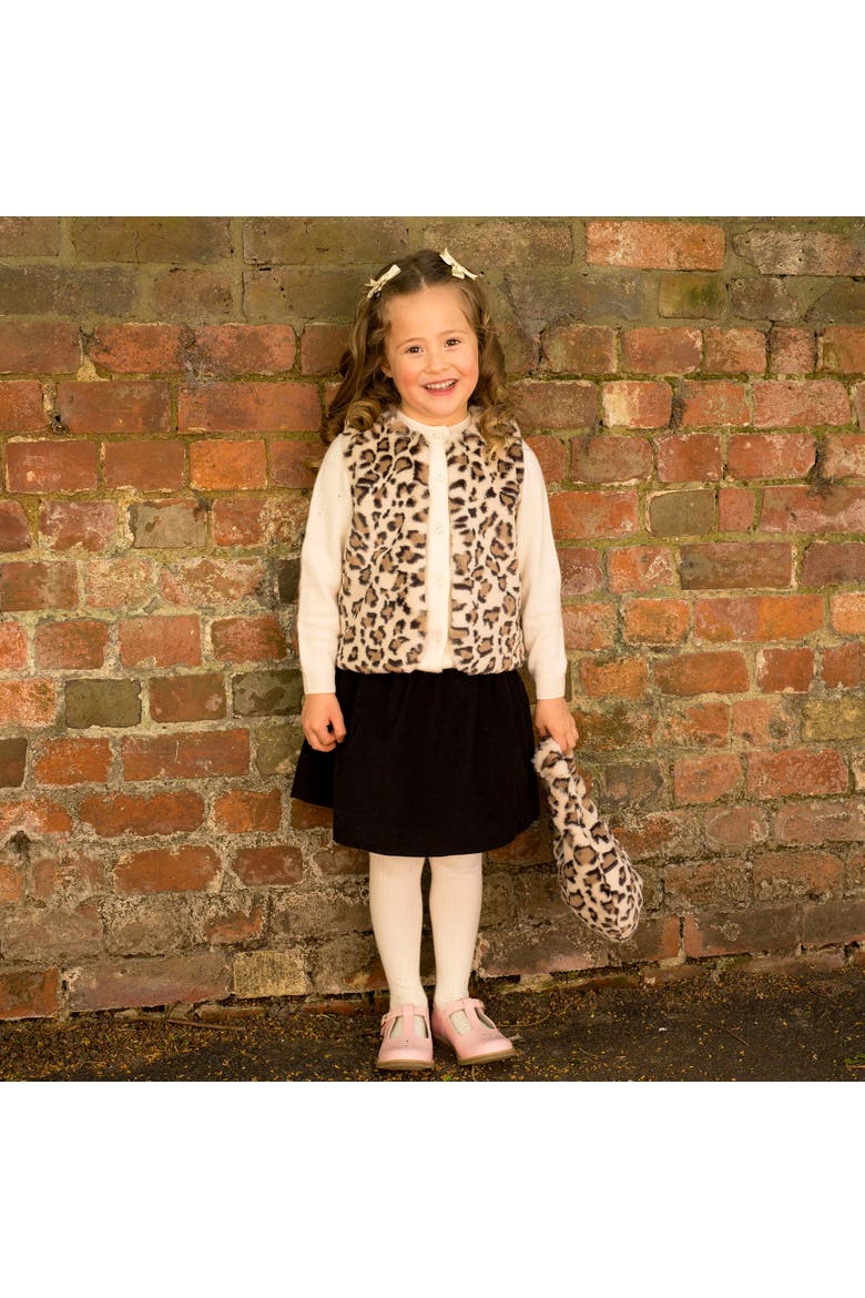 Leoard Faux Fur Vest, Alternate, color, Brown