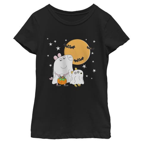 Girls Peppa Pig Ghost Costume Siblings T Shirt