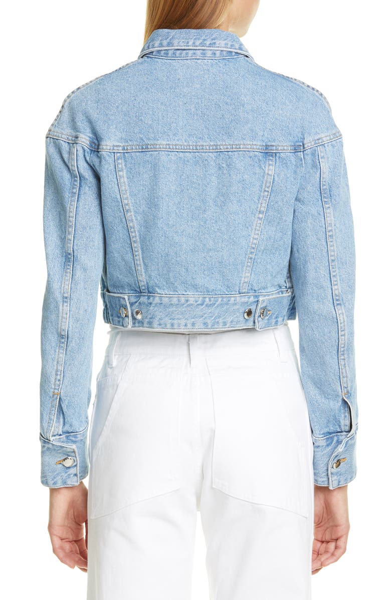 Eckhaus Latta Crop Denim Jacket, Alternate, color, 