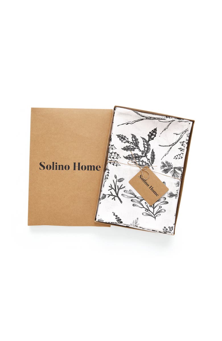 Solino Home Linen Dinner Napkins - Winter Forest, 20" x 20", Alternate, color, Black/White