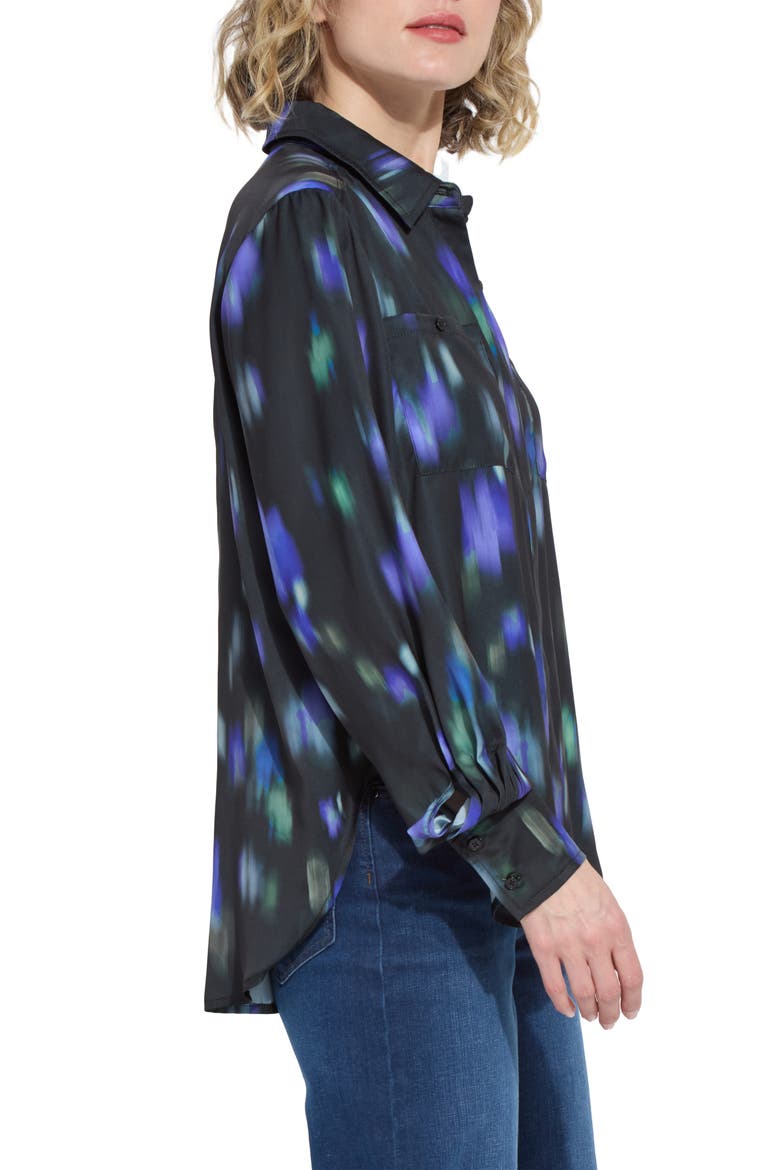 Aitana Utility Pleat Button-Up Shirt, Alternate, color, MOTION BL