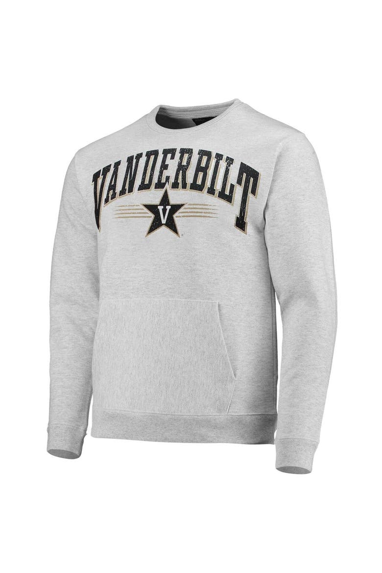 Men's League Collegiate Wear Heathered Gray Vanderbilt Commodores Upperclassman Pocket Pullover Sweatshirt, Alternate, color, Heather Gray