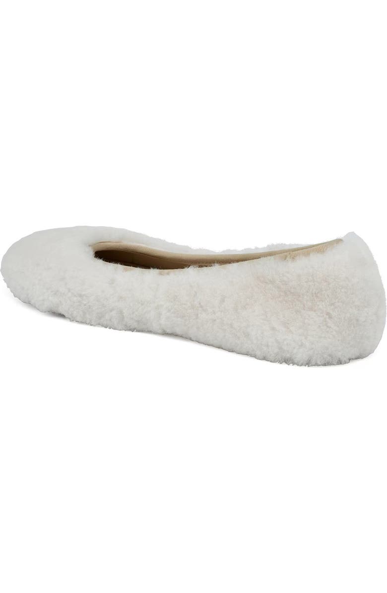 Grace Footwear Reims Genuine Shearling Ballet Flat, Alternate, color, Natural