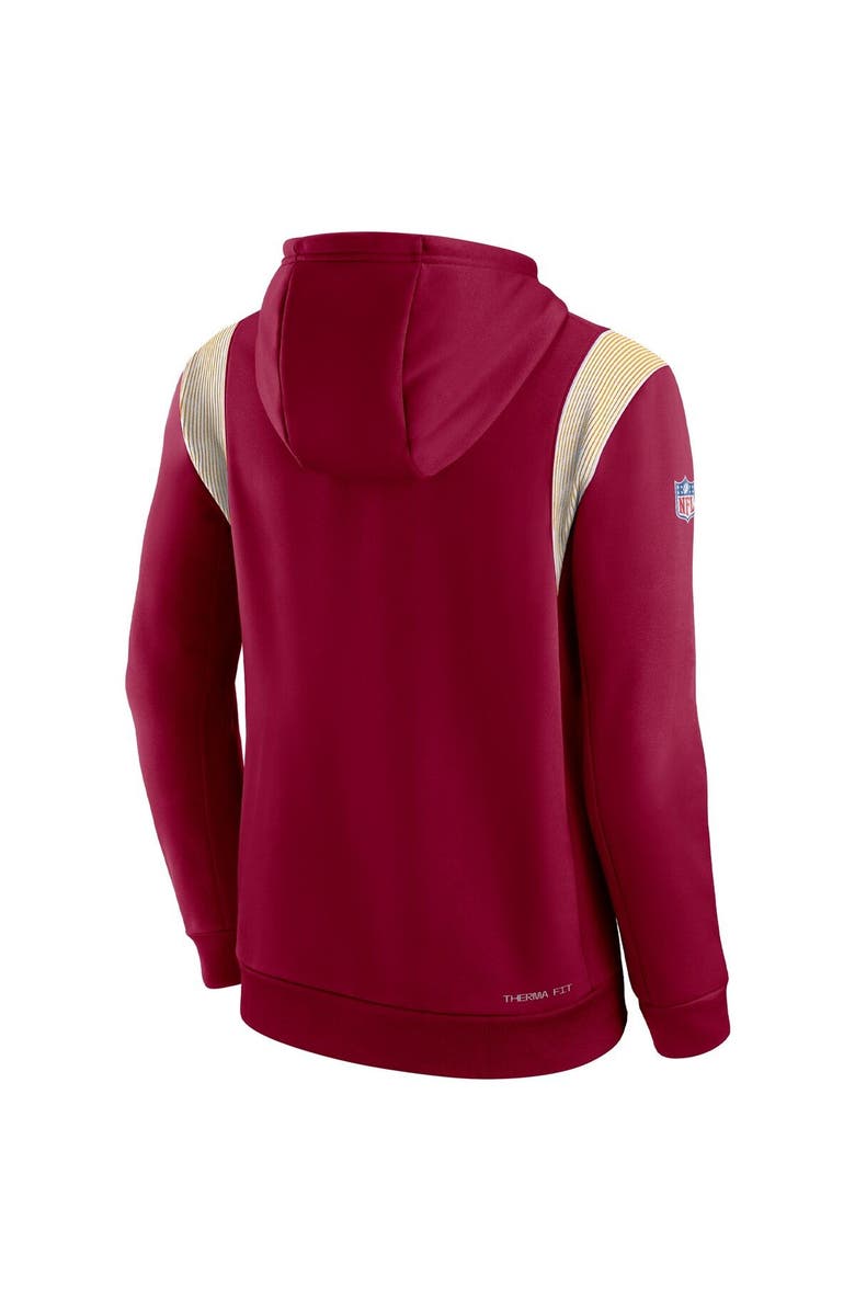 Nike Men's Nike Burgundy Washington Commanders Sideline Athletic Stack Performance Pullover Hoodie, Alternate, color, 