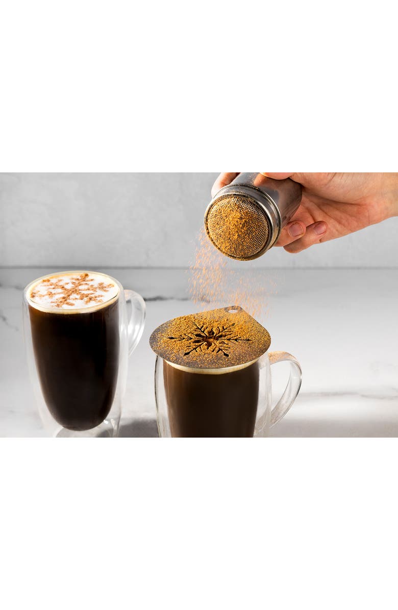 Core Home 4-Piece Mug & Snowflake Stencil Set, Alternate, color, Snowflake