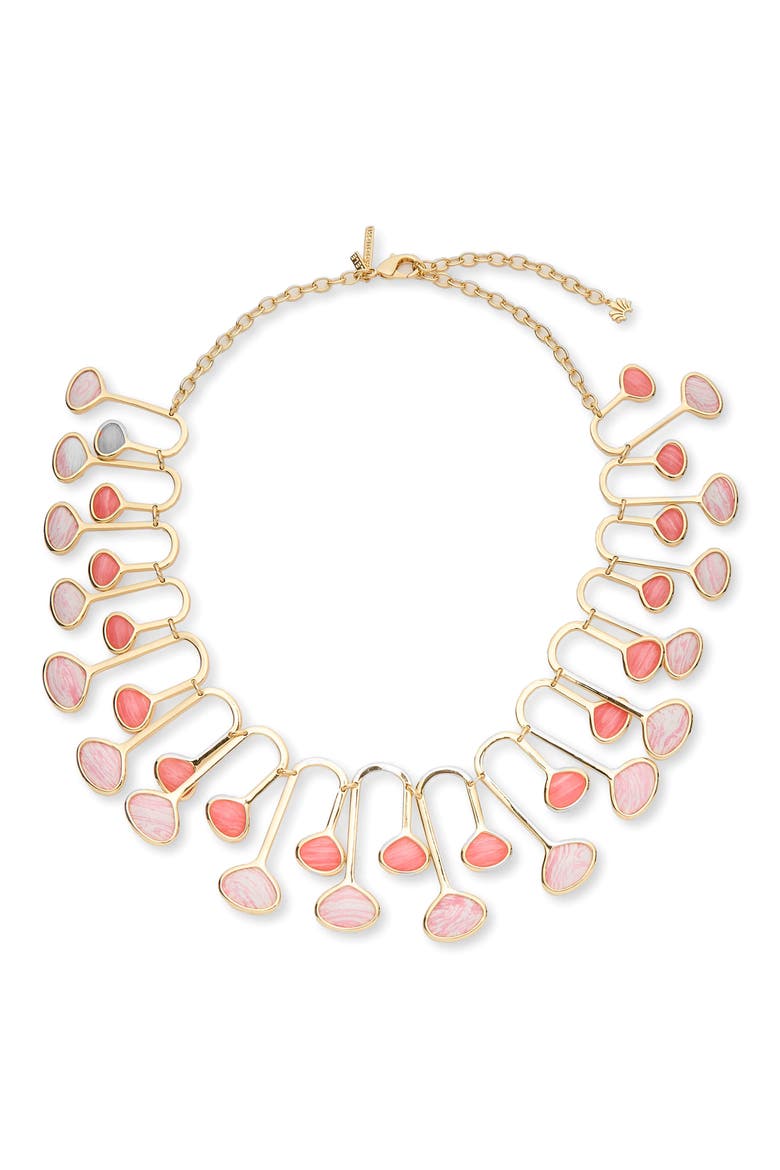 Flamingo Collar Necklace, Main, color, CORAL/ PINK