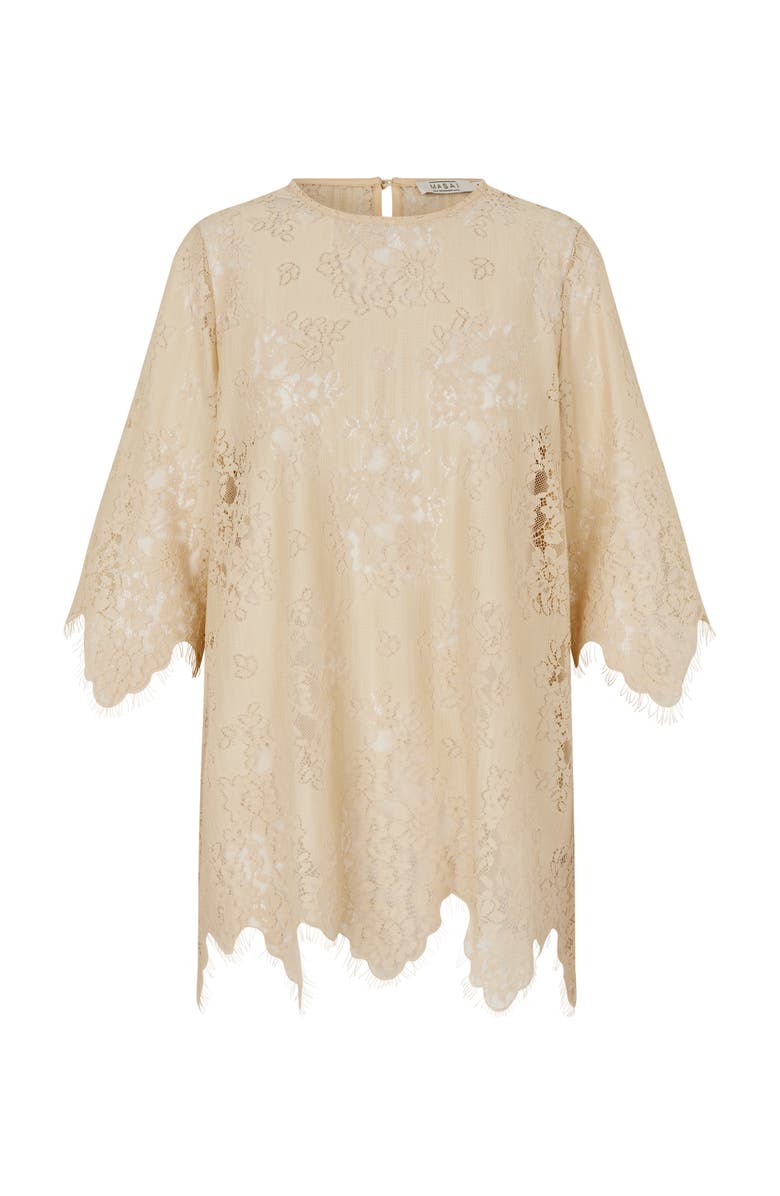 Masai Copenhagen MaGaldora Lace Tunic Top, Alternate, color, Fog