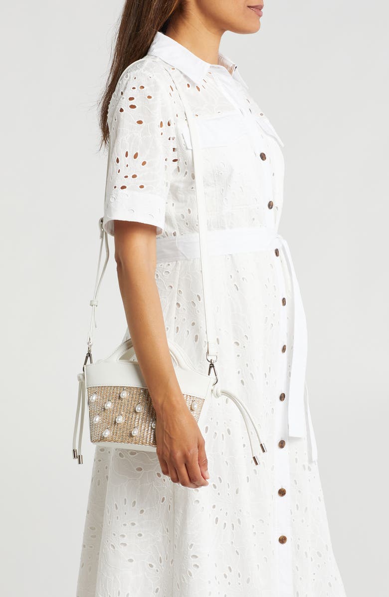 Steve Madden Bpearli Crossbody Bag, Alternate, color, White/ Raffia