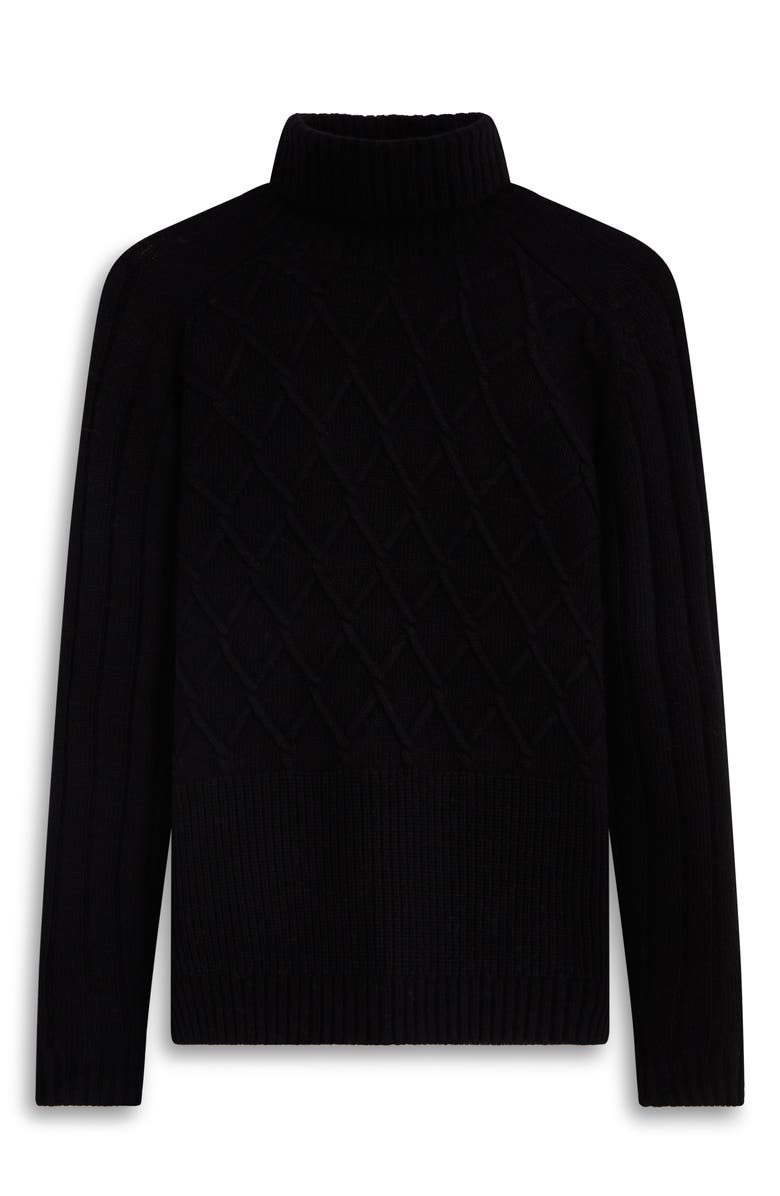 Bugatchi Turtleneck Sweater, Alternate, color, Caviar
