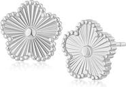 JARDIN Textured Clover Stud Earrings