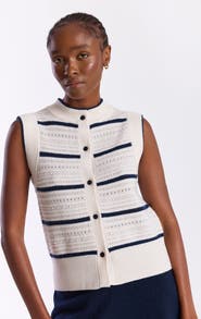 Brodie Pure Cashmere Textured Taylor 100% Cashmere Tank