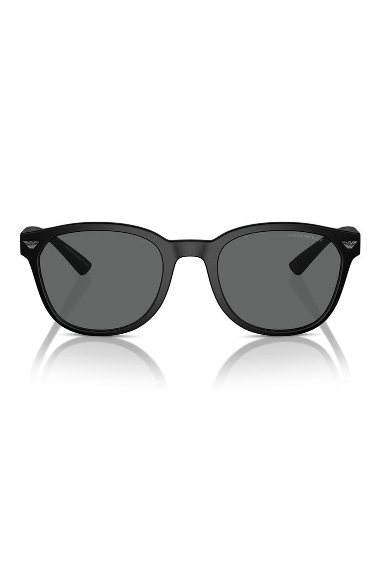 53mm Phantos Sunglasses, Main, color, MATTE BLACK / DARK GREY