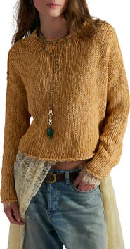 Free People Opal Roll Neck Crop Sweater