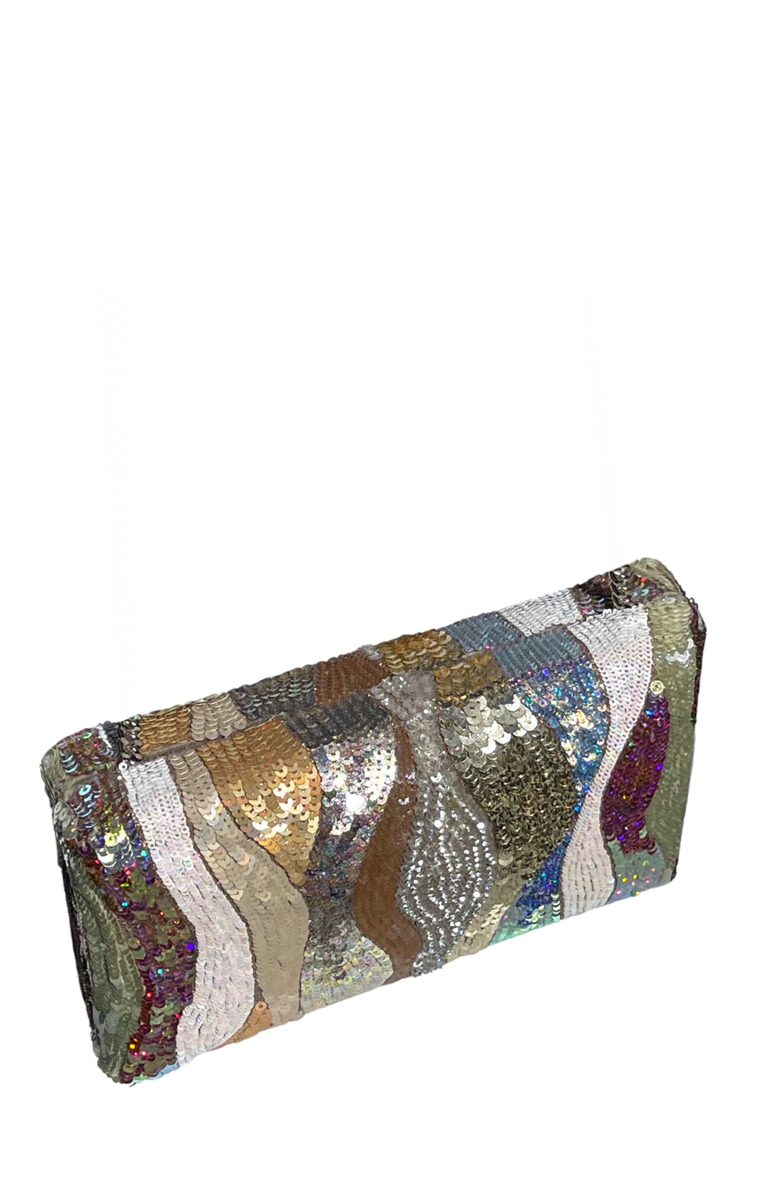 Simitri Dune Kitsch Clutch, Alternate, color, Gold