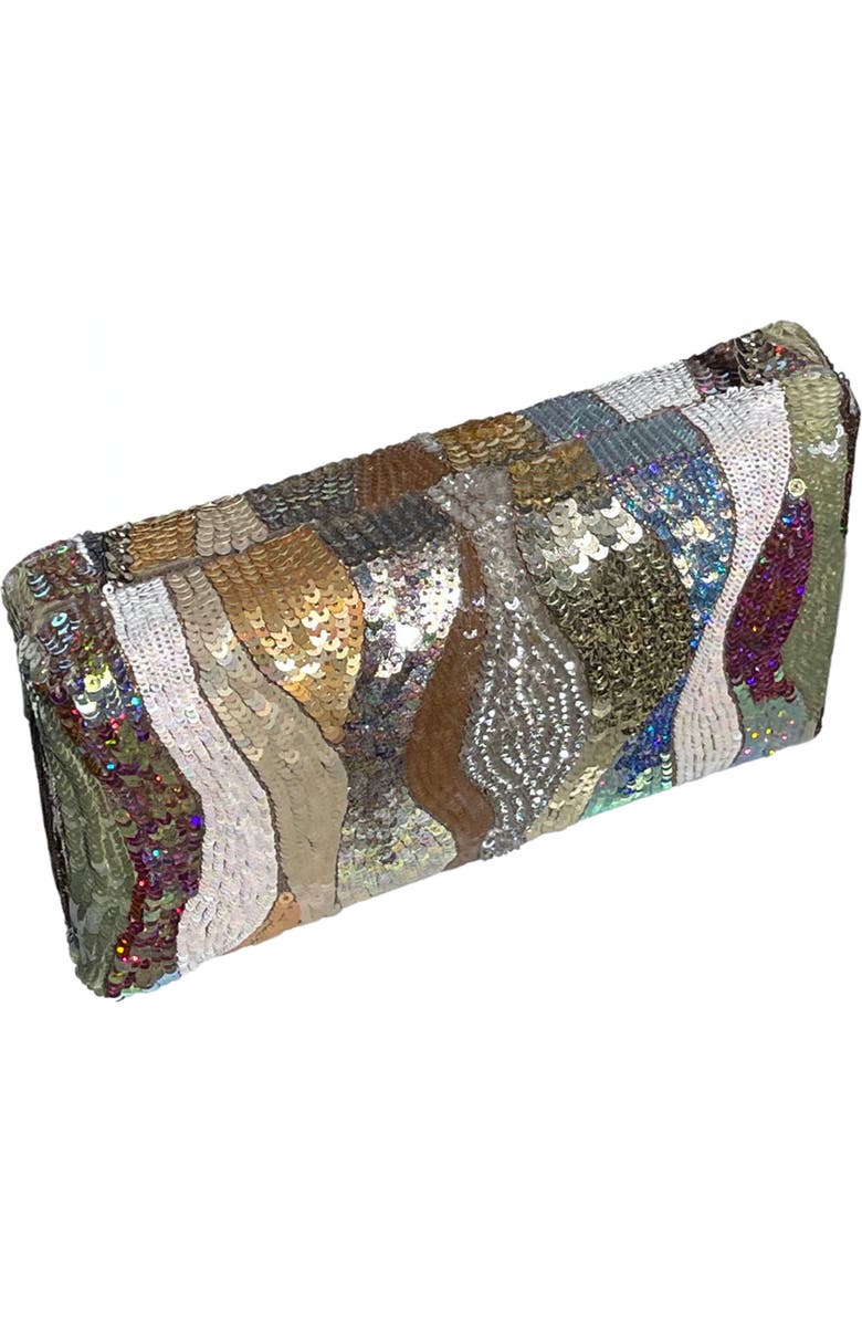 Simitri Dune Kitsch Clutch, Alternate, color, Gold