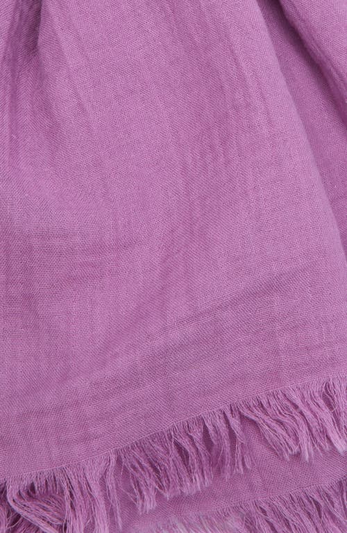Saachi Gauze Cotton Scarf In Purple